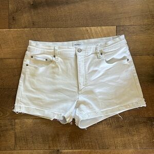 Pistola High Rise Cuff White Jean Short